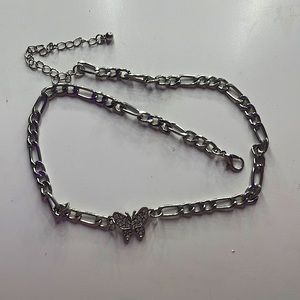 Silver butterfly necklace